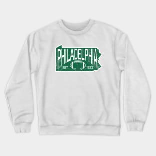 Philadelphia PA Football - White Crewneck Sweatshirt